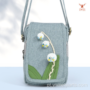 Bolsa crossbody dobrável em tecido florido Bellflower